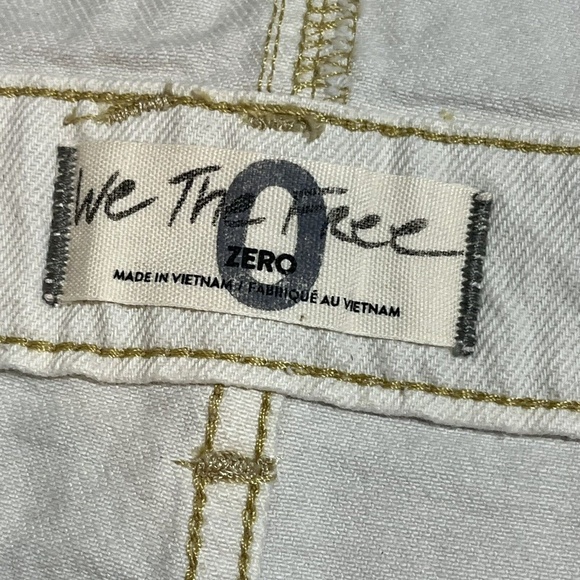 We The Free People Sunkissed Denim Short Overalls Jean Shortalls Zip Up - Picture 3 of 12